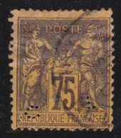 France   .   Y&T   .   99  Perf.  (2 Scans)        .    O        .     Oblitéré - 1876-1898 Sage (Tipo II)