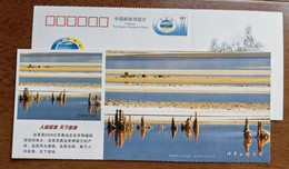 Natural Crystallization Salt Mineral,China 2008 Magical Golmud Holy Land On Earth Advertising Pre-stamped Card - Minéraux