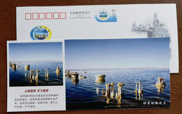 Natural Crystallization Salt Mineral,China 2008 Magical Golmud Holy Land On Earth Advertising Pre-stamped Card - Minéraux