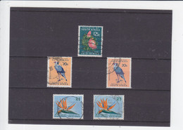 SOUTH AFRICA  -  AFRIQUE DU SUD  -  SUID-AFRIKA  - 1964/8 - O/FINE CANCELLED - FLOWERS 6 BIRDS - Yv 225, 324, 327 - Oblitérés