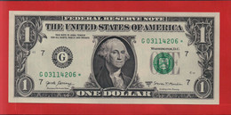 Rarität ! STAR-Note: 1 US-Dollar [2017] > G03114206* < 1. Lauf Mit 3.200.000 {$051-001} - National Currency