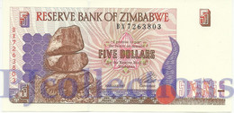 ZIMBABWE 5 DOLLARS 1997 PICK 5b UNC - Zimbabwe