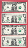 Rarität ! STAR-Note: 4x 1 US-Dollar Fortlaufend [2017] > G03114218* Bis ...21* < 1. Lauf Mit 3.200.000 {$056-001} - Devise Nationale