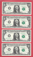 Rarität ! STAR-Note: 4x 1 US-Dollar Fortlaufend [2017] > G03114218* Bis ...21* < 1. Lauf Mit 3.200.000 {$056-001} - National Currency