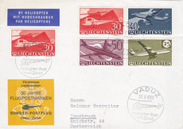 Enveloppe Cover By Helicopter Mit Hubschraubeur Par Hélicoptère Vaduz To Innsbruck Avion Airplane Aircraft - Storia Postale