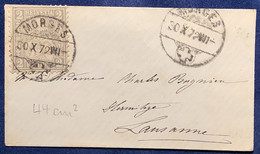 BRIEFLI / LETTRE MINIATURE: #28 MORGES 1872 VD Brief  (Schweiz 1862 Mini Enveloppe KLEINFORMATIGER BRIEFUMSCHLAG - Briefe U. Dokumente