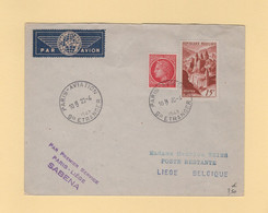 Paris Liege - 1948 - Par Premier Service Paris Liege Sabena - Paris Aviation Service Etranger - 1927-1959 Cartas & Documentos