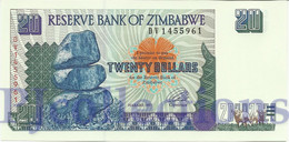 ZIMBABWE 20 DOLLARS 1997 PICK 7a UNC - Zimbabwe