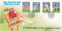 New Zealand 1994 Cricket Centenary FDC - FDC