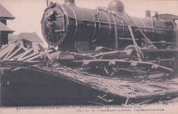 Contich 21 Mai 1908 Schrikkelijk Spoorwegongeluk De Locomotief Van De Botsende Trein - Kontich