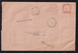 Australia 1940 Meter Big Size Printed Matter 1p GEELONG X CUNDDERIN Unclaimed Dead Letter Office PM - Brieven En Documenten