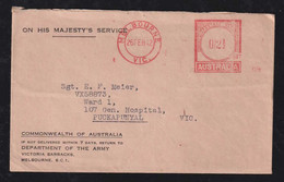 Australia 1942 Meter Cover 2½p MEBOURNE X PUCKAPUNYAL - Lettres & Documents