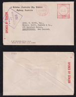 Australia 1943 Censor Meter Cover 2½p SYDNEY X CHRISTCHURCH New Zealand - Storia Postale