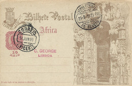 Cabo Verde 1899 San Vicente 10 Reis Lila King Carl I Postal Stationary Card - Cape Verde