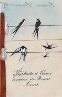 ANIMAUX - Illustration Non Signée - Oiseaux - Hirondelles Sur Un Fil - Carte Postale Ancienne - Oiseaux