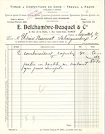 Facture 1925 Delchambre-Deuquet & Cie Namur Tissus & Confections En Gros Ateliers à Renaix / Ronse > Sclaigneaux - Textilos & Vestidos