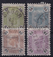 AUSTRIA 1891/96 - ANK 63-66 - Bz 10 - Glasiges Papier - Oblitérés