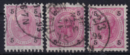 AUSTRIA 1890 - ANK 53 - Bz 10 - Sprödes Und Glasiges Papier / Übergangspapier / Weiches, Weisses Papier - Used Stamps