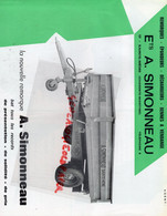 17- ST SAINT MEME- DEPLIANT ETS. A. SIMONEAU -AGRICULTURE EPANDEUR REMORQUE BENNES A VIDANGE-1967-1968 - Landbouw