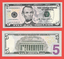 Mega Top-Rarität ! RADAR-Note: 5 US-Dollar [2013] > ML00062626G < Niedrige Seriennummer {$003-RDR5} - Nationale Valuta