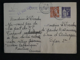 AO17 FRANCE BELLE CARTE ENTIER  1939  A LYON + ++ AFFRANCH. INTERESSANT ++ - Other & Unclassified