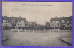 Carte Postale 59. Anzin  Cité Des Cheminots  Place De La Concorde   Très Beau Plan - Anzin