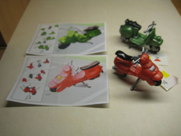 2006 Ferrero - Kinder Surprise - S-76 & S-77 - Scooters - Complete Set + 2 BPZ's - Monoblocchi