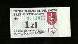 Biglietto Autobus Polonia - 1 Zl - Europe