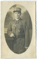 Carte Photo Soldat Militaire  - Régiment 35 - Uniforme, Fourragère - Uniforms