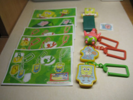 2005 Ferrero - Kinder Surprise - S-208 - S-212 - SpongeBob Squarepants - Toys - Complete Set + 5 BPZ - Monoblocchi