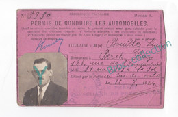 Berck-sur-Mer, Permis De Conduire De Lucien Bouillez (Etienne Bouilliez?), Né à Saint-Pol-en-Ternoise 31/05/1889, 1924 - Genealogy
