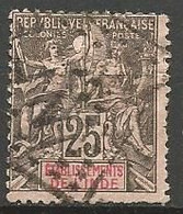 INDE N° 8 CACHET KARIKAL /aminci - Used Stamps