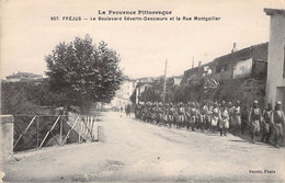 MILITARIA - Fréjus - Le Boulevard Séverin Descoeurs Et La Rue Montgolfier - Bacchi - Carte Postale Ancienne - Regimente