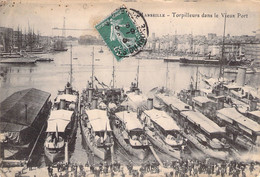 MILITARIA - MARSEILLE - Torpilleurs Dans Le Vieux Port - Carte Postale Ancienne - Matériel