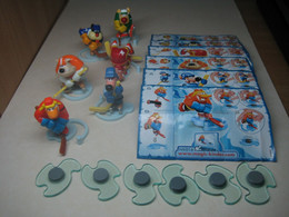 2008 Ferrero - Kinder Surprise -  NV011, NV012, NV013, NV014, NV015 & NV016 - Ice Hockey Players - Compl. Set + 6 BPZ's - Monoblocchi