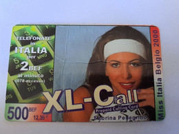 BELGIUM PHONE  XL-CALL  500 BEF - /  CARDS   MISS ITALIA/BELGIE / USED  CARD  ** 12068 ** - Without Chip