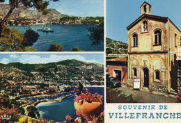 SOUVENIR DE VILLEFRANCHE SUR MER, MULTIVUE  COULEUR  REF 5881 - Saluti Da.../ Gruss Aus...