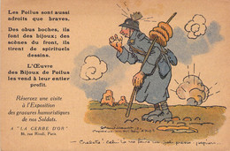 MILITARIA - HUMOUR Les Poilus Sont Aussi Adroits Que Braves  - Carte Postale Ancienne - Humoristiques
