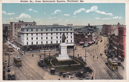 PORTLAND MIDDLE ST. FROM MONUMENT SQUARE - Portland