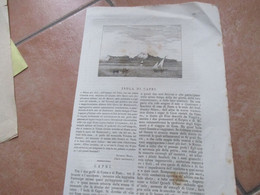 Piccola Stampina Da RIVISTA ISOLA Di CAPRI + Descrizione Geografico Turistica - Magazines & Catalogues