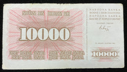 Bosnia, 10 000 Dinara 1993, Pick 17b - Bosnie-Herzegovine