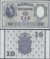 SWEDEN - 10 Kronor 1959 P# 10g Europe Banknote - Edelweiss Coins - Suède