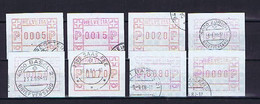 Schweiz, Suisse 1979: ATM 3, 8 Diff. Values Used, Gestempelt - Automatenzegels