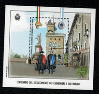 San Marino 2021 Emissione Congiunta San Marino-Italia - 100° Del Distaccamento Dei Carabinieri  1v Complete Set ** MNH - Nuovi