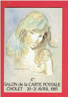 CHOLET 1985 SALON DE LA CARTE POSTALE ILLUSTRATEUR J. MERCIER - Bourses & Salons De Collections