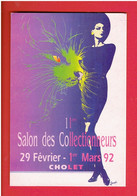 CHOLET 1992 SALON DES COLLECTIONNEURS ILLUSTRATEUR L. GRANDIN FEMME CHAT - Bourses & Salons De Collections