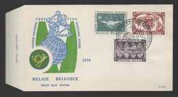 FDC. : Nr 1058, 60, 61 Stempel: Bruxelles - 1951-1960