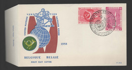 FDC. : Nr 1059, 62 Stempel: Bruxelles - 1951-1960
