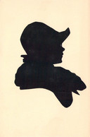 Silhouette - Femme De Profil - Découpage - Carte Postale Ancienne - Silueta