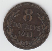 Guernsey Coin 8 Double 1911 -  Condition Fine - Guernesey